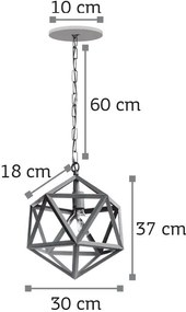 Φωτιστικό οροφής InLight 4418-Μαύρο