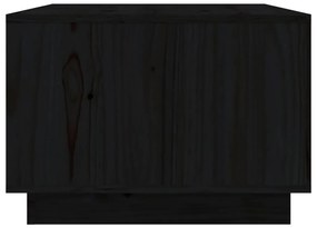Τραπεζάκι Σαλονιού Μαύρο 80 x 50 x 35 εκ. από Μασίφ Ξύλο Πεύκου - Μαύρο