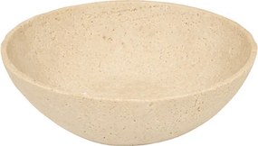 Διακοσμητικό μπωλ Serio pakoworld polyresin μπεζ Φ24.5x7.5εκ