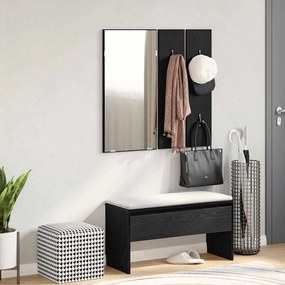 vidaXL Σετ Επίπλων Διάδρομου 4 pcs Μαύρη δρυς 80 x 30.5 x 40 εκ