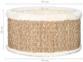 vidaXL Καλάθι Γάτας Στρογγυλό 36 εκ. από Seagrass