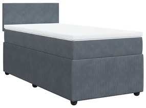 ΚΡΕΒΑΤΙ BOXSPRING ΜΕ ΣΤΡΩΜΑ ΣΚΟΥΡΟ ΓΚΡΙ 80X200 ΕΚ. ΒΕΛΟΥΔΙΝΟ 3289885