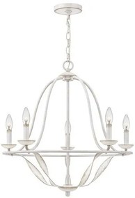 Πολυέλαιος Κρεμαστό Φωτιστικό 5xE14 Bradbury Elstead Lighting-QZ-BRADBURY5-AWH-Λευκό QZ-BRADBURY5-AWH
