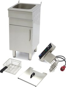 Deep Fryer - 16L - 1 Basket - with Drain Tap and Stand - 400V