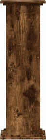 vidaXL Βάσεις Φυτών Καπνιστή Δρυς 33x33x100εκ Επεξεργασμένο Ξύλο