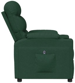 vidaXL Πολυθρόνα Ανακλινόμενη Ηλεκτρική Πράσινο Υφασμάτινη