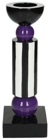 Κηροπήγιο ArteLibre Μοβ Polyresin 8.2x8.2x24cm-05153183