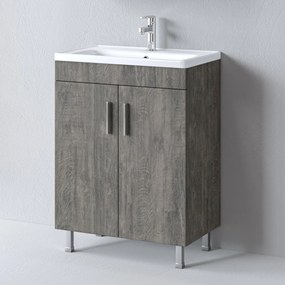 Πάγκος με τέσσερα ποδαράκια Skopelos Berlin 60 S3BSK060BE0 58x36x69/79cm, Νιπτήρας 61,5x37cm