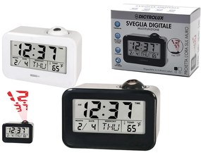 Ρολόι Ψηφιακό LED Προβολέα Μαύρο/Λευκό Πλαστικό 8x10x15cm Σε 2 Χρώματα