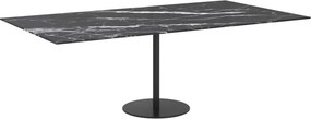 vidaXL Επιφάνεια Τραπεζιού Μαύρη 120x65εκ 8χιλ Ψημ. Γυαλί Μαρμ. Σχέδιο