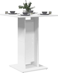vidaXL Τραπέζι Bistro Λευκό 60 x 60 x 75 εκ. Επεξ. Ξύλο