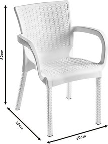 Καρέκλα - Πολυθρόνα Festive PP cappucino 60x60x82 εκ.