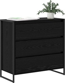 vidaXL Πλαϊνό γραφείο Μαύρη Οξυά 79 x 36 x 75.5 εκ. Επεξεργασμένο ξύλο