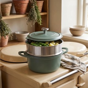 ΚΑΤΣΑΡΌΛΕΣ CAST ALU POT STEAMER 24 GREEN