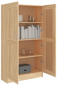 vidaXL Βιβλιοθήκη Χρώμα Sonoma Δρυς 82,5 x 30,5 x 150 εκ. Επεξ. Ξύλο