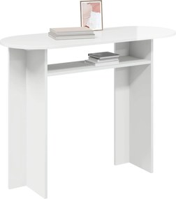 vidaXL Τραπέζι κονσόλας Γυαλιστερό Λευκό 100 x 39,5 x 75 εκ