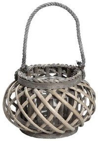 Φανάρι LUX203 Φ32x22cm Brown Espiel Wood
