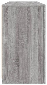 vidaXL Μπουφές με LED Γκρι Sonoma 142,5x37x67 εκ.