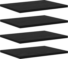 vidaXL Ράφι Βιβλίων 4 pcs Μαύρο 40 x 30 x 1,5 cm Επεξεργασμένο ξύλο