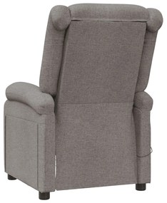 vidaXL Πολυθρόνα Μπερζέρα Μασάζ Taupe Υφασμάτινη