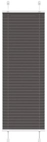 vidaXL Πλισέ περσίδα Μαύρο 40x150 cm Πλάτος υφάσματος 39,4 cm