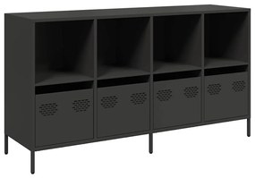 vidaXL Ντουλάπι Μαύρο 135x39x73,5 εκ. από Χάλυβα Ψυχρής Έλασης