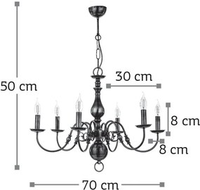 Φωτιστικό οροφής InLight 5309-6 Πολύφωτο