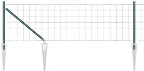 vidaXL Euro Fence με 7 Σημεία Στήριξης 0.6x10 μ Γαλβανισμένος Χάλυβας Πράσινος
