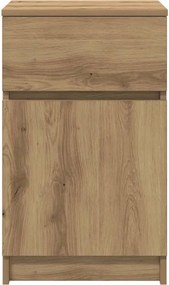 vidaXL Κομοδίνα 2 τεμ. τεχνίτης Δρυς 39x35x65 εκ. Επεξεργασμένο Ξύλο