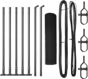 vidaXL Στύλος Περιφράξεων Γκρι 10 x 0,6 μ (12 x 12 mm δίχτυ)