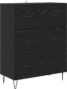 vidaXL Highboard με συρτάρι 2 pcs Μαύρη Οξυά Επεξεργασμένο ξύλο
