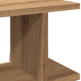 Ραφιέρες Τοίχου 2 τεμ. Αρτισιανή Δρυς 75x18x20εκ. Επεξεργ. Ξύλο - Καφέ