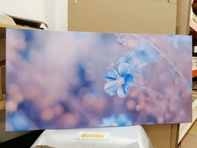 Εικόνα μπλε λουλουδιών σε vintage φόντο - 120x60