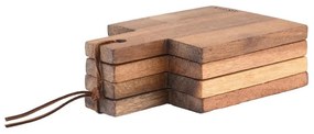 Σουβέρ Allure (Σετ 4Τμχ) 01-28275 14x10cm Natural Estia Ξύλο