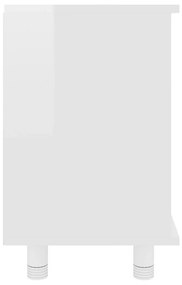 Ντουλάπι Νιπτήρα Γυαλιστερό Λευκό 60x32x53,5 εκ. Μοριοσανίδα - Λευκό