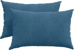 vidaXL Μαξιλάρι Καναπέ 2 τμχ. Βελούδο Μπλε 60 x 40 cm