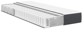 vidaXL Στρώμα με Ελατήρια Pocket Σκούρο Γκρι Μεσαίο 100x200x20 εκ Υφασμάτινο
