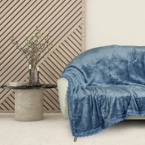 Κουβέρτα Fleece Καναπέ 130x170εκ. Blankets 1186 Dusty Blue Das Home