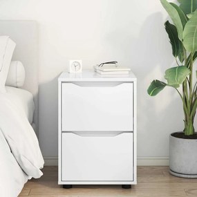 vidaXL Ντουλάπι αποθήκευσης Υψηλής γυαλάδας λευκό 40 x 48 x 57 εκ