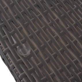 Τραπέζι Minsk μεταλλικό rattan γκρι 150x90x75Υ εκ. 150x90x75 εκ.