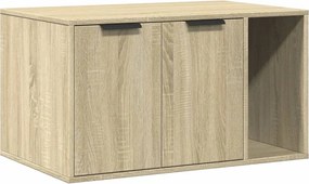 vidaXL Τουαλέτα Γάτας Περίφραξη Sonoma Δρυς 80x50x45εκ Επεξεργασμ Ξύλο
