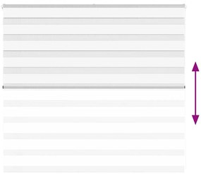 vidaXL Ζέβρα τυφλή Λευκό Πλάτος υφάσματος 160,9 εκ. Πολυεστέρας
