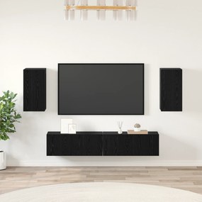 vidaXL Σετ επίπλου τηλεόρασης 4 pcs Μαύρη δρυς 80 x 30 x 30.5 εκ