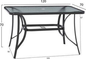 ΣΕΤ ΤΡΑΠΕΖΑΡΙΑΣ MORNER HM21195 ΤΡΑΠΕΖΙ ΜΕ 4 ΠΟΛΥΘΡΟΝΕΣ--ΓΚΡΙ