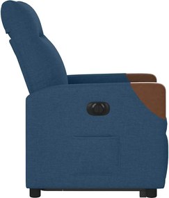 vidaXL Ηλεκτρική καρέκλα ανάκλισης μπλε ύφασμα