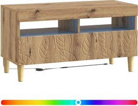 vidaXL Ντουλάπα LED Τηλεόρασης Artisan Δρυς Επεξεργασμένο Ξύλο