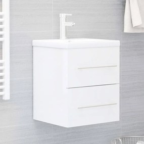 vidaXL Ντουλάπι Νιπτήρα Γυαλιστερό Λευκό 41x38,5x48 εκ. Μοριοσανίδα