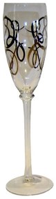 Γυάλινα Ποτήρια Σαμπάνιας Σετ 6 Τμχ Silver 602-28-003 Glass