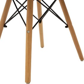 Καρέκλα Cian II PU λευκό-φυσικό πόδι 43x56x81 εκ.