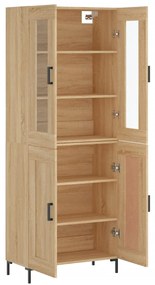 vidaXL Ντουλάπι Sonoma δρυς 69,5 x 34 x 180 εκ. από Επεξεργασμένο Ξύλο